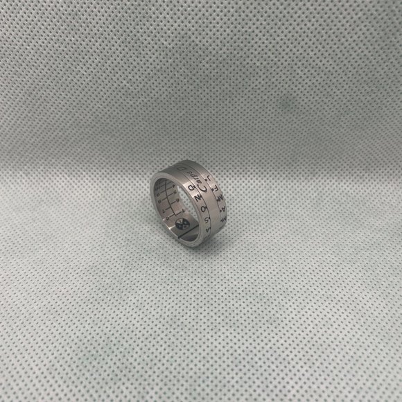 Carpe Diem Sundial Ring Silver Finish Size 12 - Picture 7 of 8